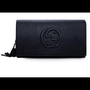 - Gucci Soho Leather clutch bag (black)